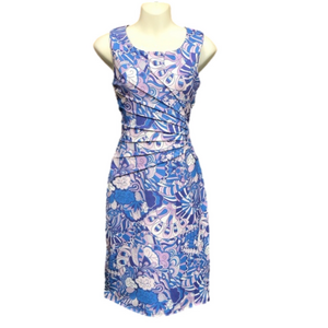 Maxine Zeaberg NEW Pucci print pink blue sleeveless dress Small